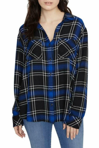 Camisa Boyfriend Nova Geração Feminina Sanctuary Azul Escuro Tamanho P