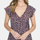 Blusa feminina Sanctuary Over The Moon Peplum manga esvoaçante vermelha preta tamanho X-Large