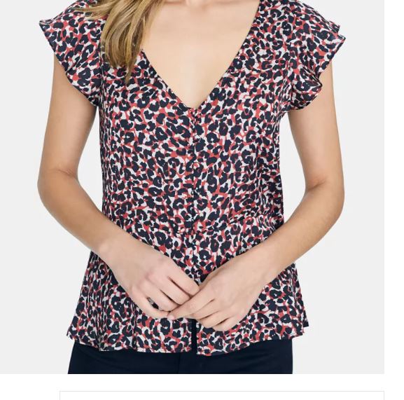 Blusa feminina Sanctuary Over The Moon Peplum manga esvoaçante vermelha preta tamanho X-Large