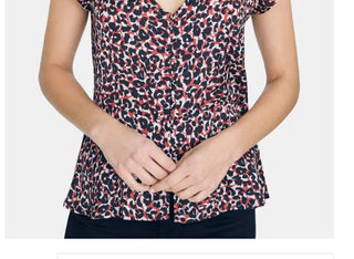 Blusa feminina Sanctuary Over The Moon Peplum manga esvoaçante vermelha preta tamanho X-Large