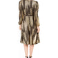 Vestido Calvin Klein Feminino de Malha com Cinto e Glitter Cinza Tamanho 14