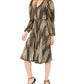 Vestido Calvin Klein Feminino de Malha com Cinto e Glitter Cinza Tamanho 14
