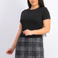 Vestido Calvin Klein Feminino Liso e Xadrez Preto Tamanho 8