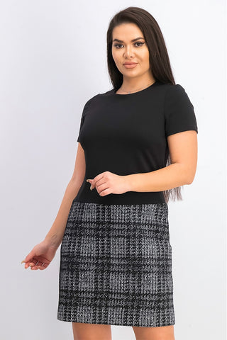 Vestido Calvin Klein Feminino Liso e Xadrez Preto Tamanho 8