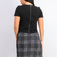 Vestido Calvin Klein Feminino Liso e Xadrez Preto Tamanho 8