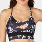 Sutiã esportivo Nike Indy Floral Light Support feminino, cor carvão, tamanho pequeno