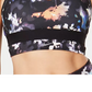 Sutiã esportivo Nike Indy Floral Light Support feminino, cor carvão, tamanho pequeno