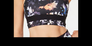 Sutiã esportivo Nike Indy Floral Light Support feminino, cor carvão, tamanho pequeno