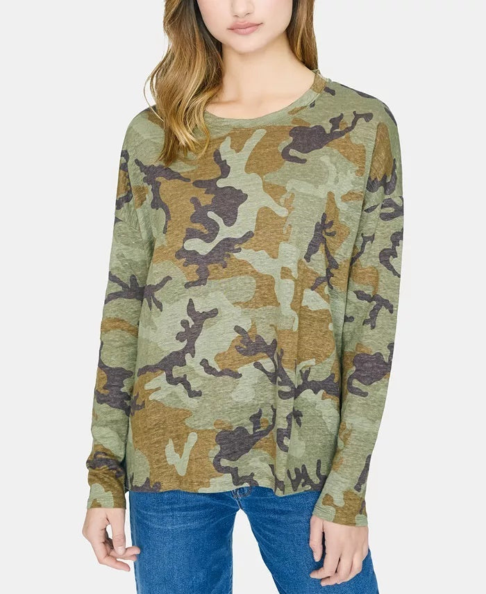 Camiseta Carlee Camo Feminina Sanctuary Mineral Camo Verde Tamanho Grande