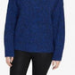 Suéter feminino Sanctuary The Roll Neck Web Azul/Preto Tamanho X-G