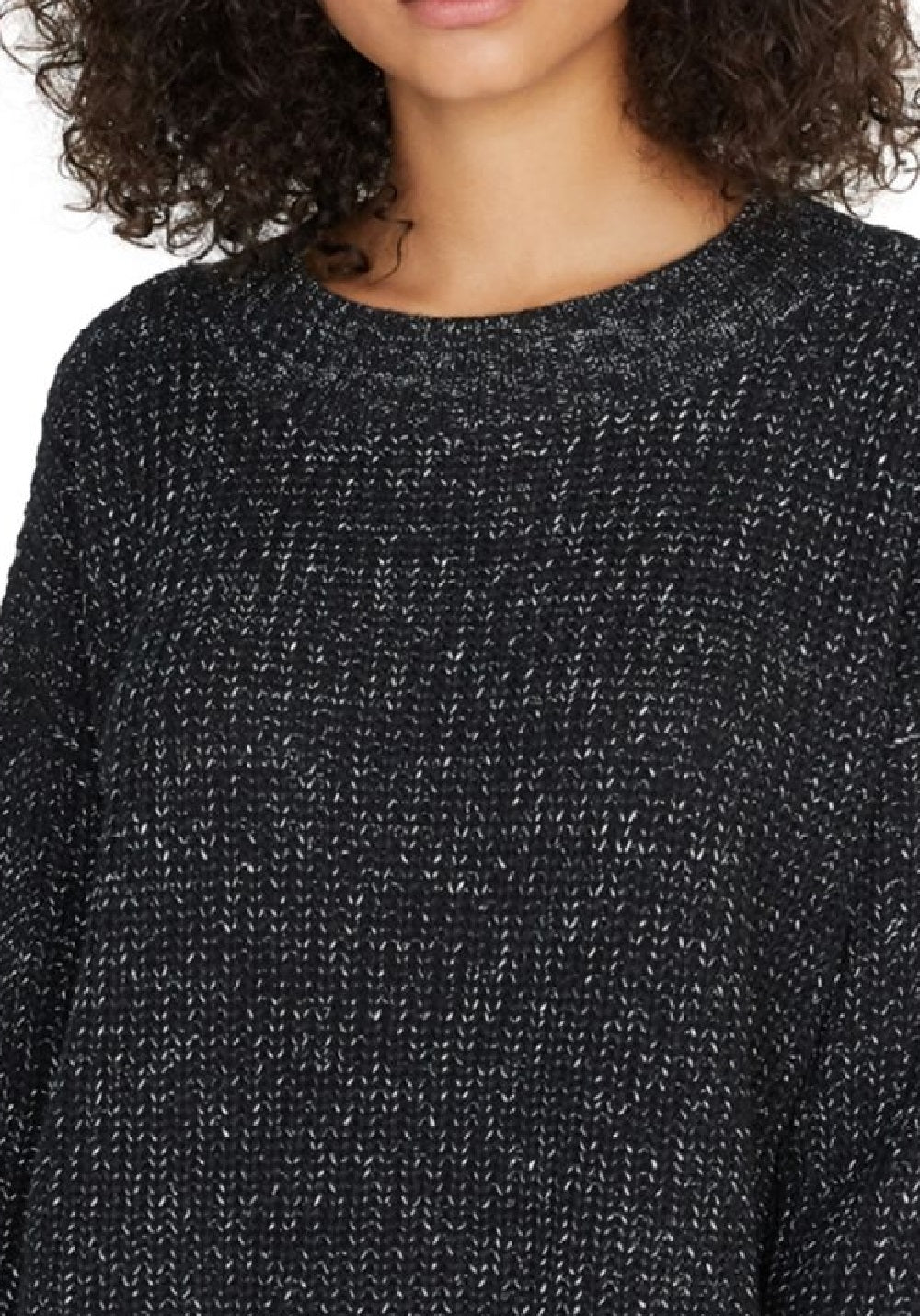 Suéter Sanctuary Feminino Shine On Metallic Marled Preto Tamanho Médio