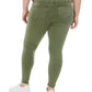 Calça jeans skinny plus size feminina rosa celebridade, verde escuro, tamanho 20W