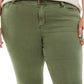 Calça jeans skinny plus size feminina rosa da Celebrity, verde, tamanho 22W