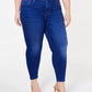 Calça jeans skinny plus size feminina, rosa, plus size, azul, cintura alta, tamanho pequeno
