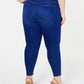 Calça jeans skinny plus size feminina, rosa, plus size, azul, cintura alta, tamanho pequeno