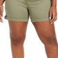 Shorts femininos plus size da moda rosa celebridade com punho verde brilhante tamanho pequeno pequeno