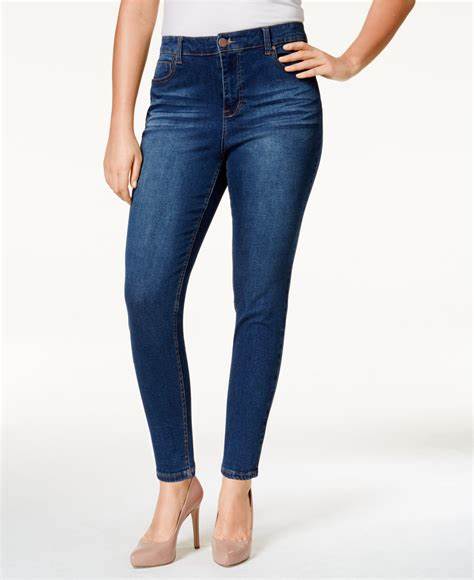 Calça jeans skinny cropped feminina rosa celebridade, cintura alta, azul, tamanho 16