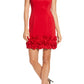 Vestido Donna Ricco Feminino com Bainha Cupcake Scuba, Tamanho Vermelho, Tamanho 8