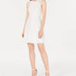 Vestido feminino 19 Cooper com decote em V e costas abertas, branco, tamanho X-S