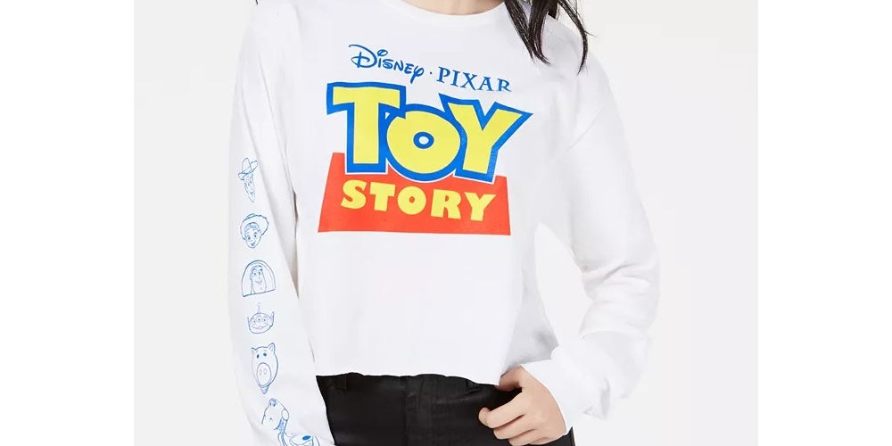 Camiseta gráfica Toy Story da Disney Mighty Fine Junior, tamanho X-G, branca