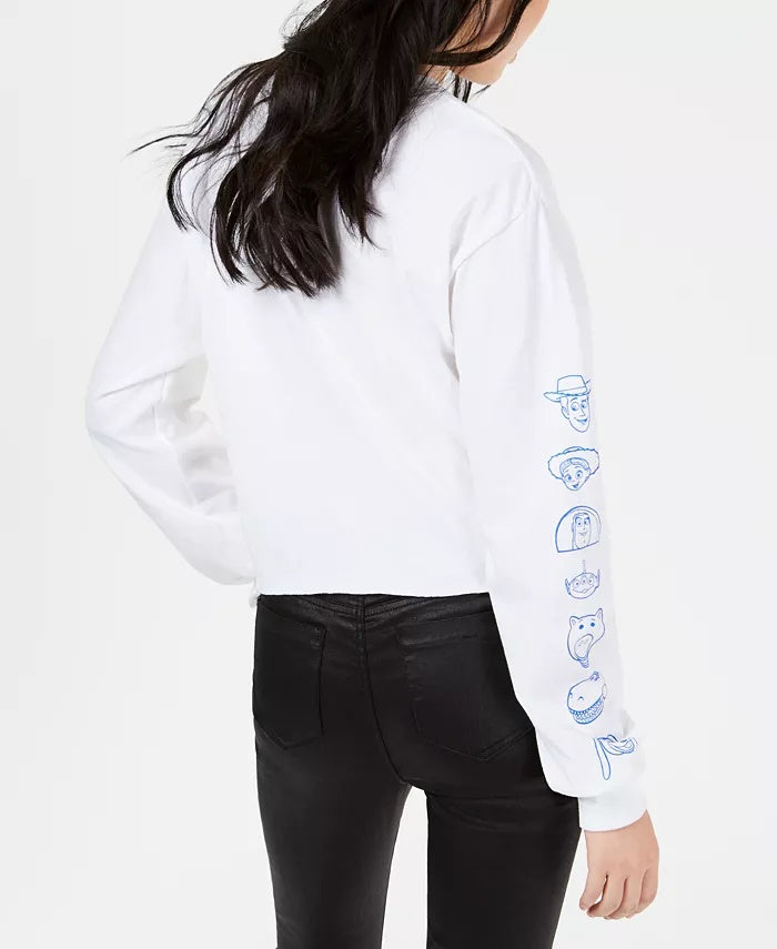 Camiseta gráfica Toy Story da Disney Mighty Fine Junior, tamanho X-G, branca