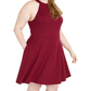 Vestido feminino plus size da moda sem palavras, com laço nas costas, corte A, roxo, tamanho quadrado 18