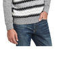 Suéter de esqui Fair Isle vintage masculino à prova de intempéries, preto, tamanho XXX-G