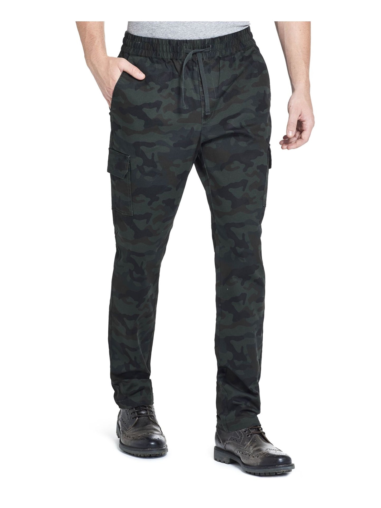 Calça cargo camuflada vintage masculina à prova de intempéries, verde, tamanho 2, extra grande