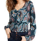 Gypsies &amp; Moondust Juniors Shine Smocked Top Azul Marinho Tamanho Pequeno