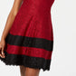Vestido Teeze Me Junior de renda, ajuste e flare, vermelho, tamanho 3