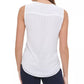 Blusa Tommy Hilfiger Feminina com Babados na Frente, Branca, Tamanho Grande