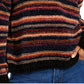Suéter Hippie Rose Junior Chenille com gola falsa bege tamanho grande