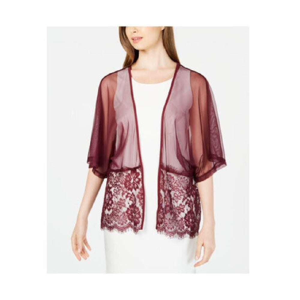 INC International Concepts Xale Feminino Floral-Renda Vinho Tamanho Único