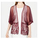 INC International Concepts Xale Feminino Floral-Renda Vinho Tamanho Único