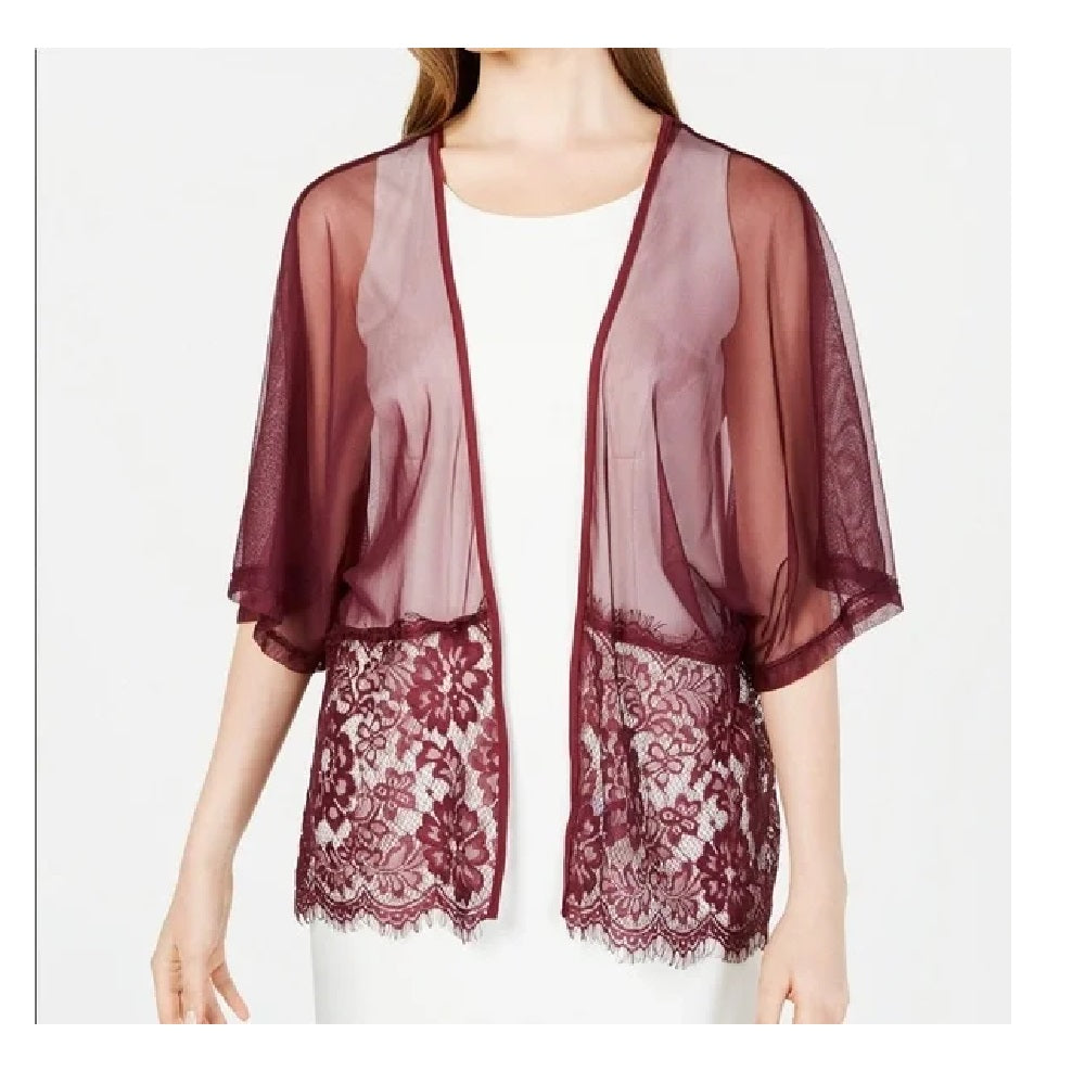 INC International Concepts Xale Feminino Floral-Renda Vinho Tamanho Único