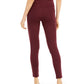 Leggings de malha ponte frontal de camurça sintética Rewash Junior's vermelho escuro tamanho pequeno