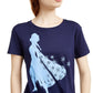 Camiseta estampada Frozen da Disney Juniors, tamanho médio, azul, pequena