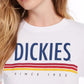 Camiseta Dickies Feminina de Algodão com Logotipo, Branca, Tamanho Grande