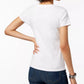 Camiseta feminina Tommy Hilfiger de algodão com decote redondo, branca, tamanho grande