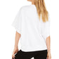 Tommy Hilfiger Moletom Paisley Raglan Feminino Branco Tamanho Médio