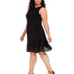 Vestido com acabamento ilusionista e bolero feminino Jessica Howard, preto, tamanho 20W