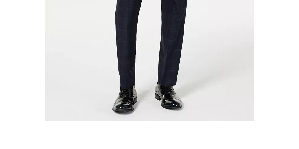 Calvin Klein Masculino X Slim Fit Stretch Azul Marinho Xadrez Calça Separada Tamanho Azul Marinho 40X32