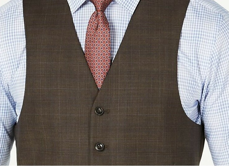Colete elástico para airsoft masculino Michael Kors Classic-Fit marrom tamanho grande