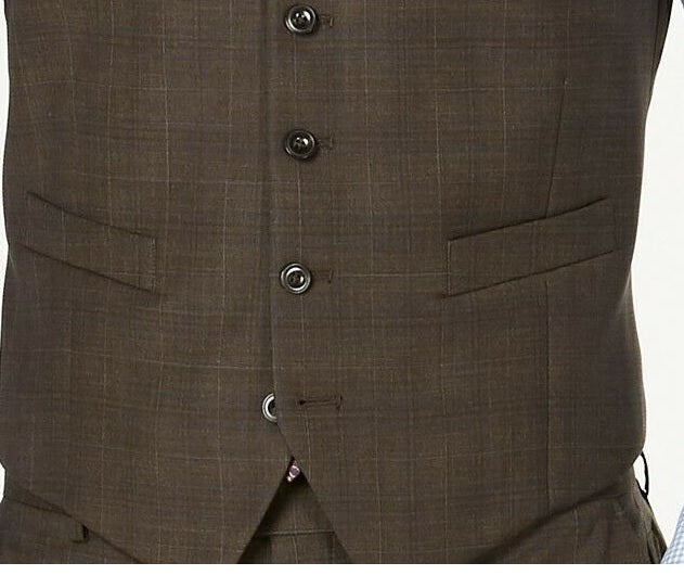 Colete elástico para airsoft masculino Michael Kors Classic-Fit marrom tamanho grande