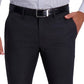 Calça social Kenneth Cole Reaction masculina extra slim fit, com estampa xadrez micro xadrez, cinza escuro, tamanho 34x32