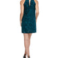 Vestido estampado de veludo Kensie feminino azul tamanho 6