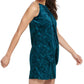 Vestido estampado de veludo Kensie feminino azul tamanho 6