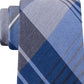 Gravata xadrez masculina Tre da Kenneth Cole Reaction, tamanho regular, azul marinho