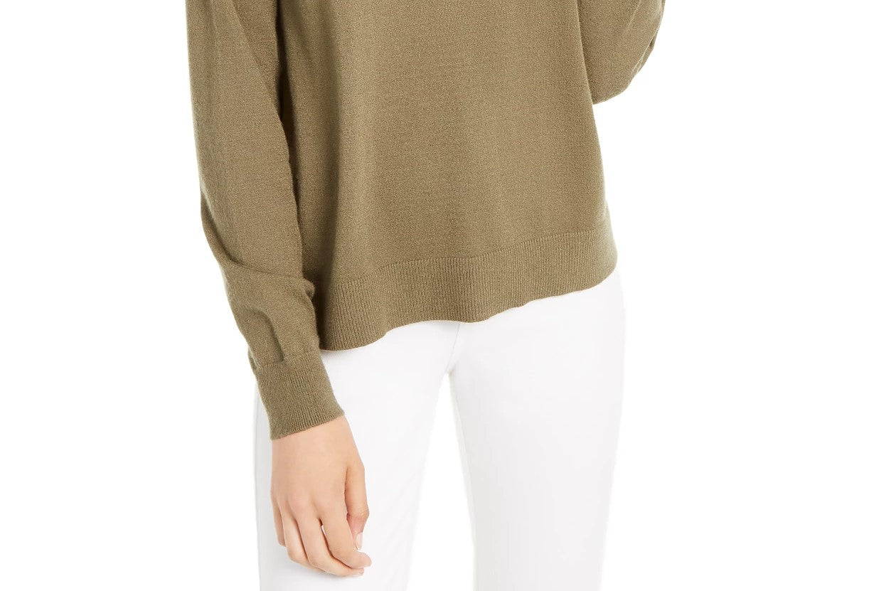 Suéter Planet Gold Junior com decote em V, verde, tamanho médio