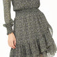 Vestido envelope falso com estampa floral feminino Michael Kors Regular e Petite, preto, tamanho P